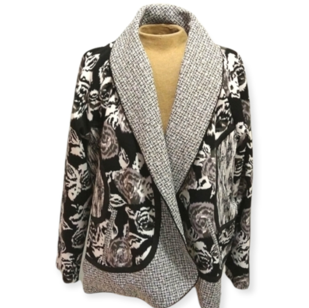 Sharif Couture 1827 Reversible Open Front Jacket
